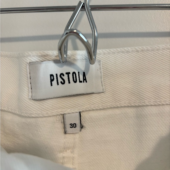 Pistola White Jean Shorts with Floral Patchwork - Picture 7 of 9